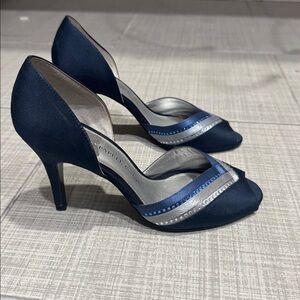 Adrianna Papell Navy and Silver Women's Heels